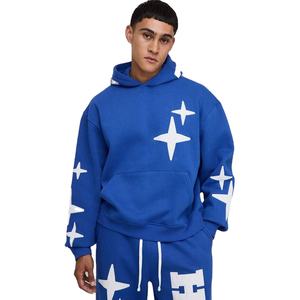 Vente flash : sweat-shirt à capuche lourd personnalisé avec logo en relief, sweat-shirt à capuche pour homme, broderie 3D personnalisée, impression à l'écran - Product Image 1