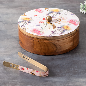 Cazuela de madera impresa con esmalte redondo seguro para alimentos con superficie suave y duradera Tradebyd - Product Image 4