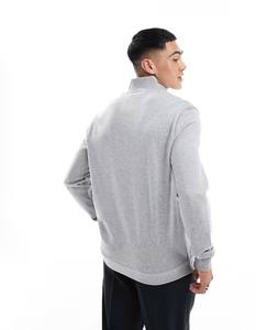 Sweat-shirt à demi-zip surdimensionné en coton 100% thermique, logo personnalisé, sweat-shirt à quart de zip pour homme, sweat-shirt à capuche brodé - Product Image 4