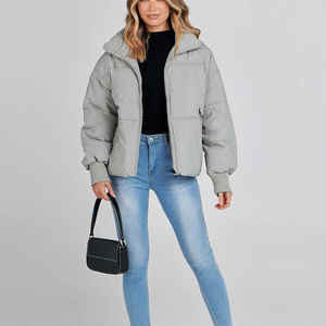 High Quality Winter Wear Ladies Puffer <b>Jackets</b> Wholesale Logo Design Puffer <b>Jackets</b> For Women - Product Image 3