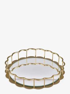 Juego de 4 bandejas octogonales de latón dorado, posavasos geométricos mínimos, bandejas de acento para decoración o exhibición de regalo - Product Image 4