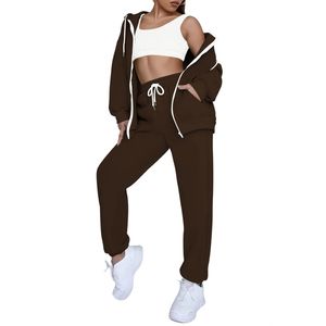 Clothing Manufacturers 2025 Fall Winter Women Clothes Custom Acid-washed <b>Zip</b> up <b>Hoodie</b> Sweatpants Womens Tracksuits 2 Piece Set - Product Image 4