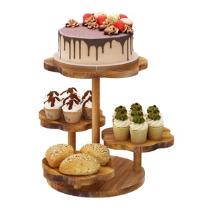 Hot Selling Wooden Cake <b>Stand</b> Serving Tray Square High Quality Acacia Wood Serving <b>Stand</b> Rustic Wooden <b>Cupcake</b> <b>Stand</b>. - Product Image 1