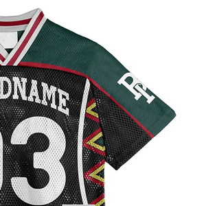 Maillot de football vintage personnalisé avec logo brodé, taille sur mesure, polyester/mesh 180g, manches courtes - Product Image 3