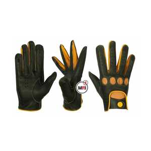 Vente en gros Gants de conduite en coton et cuir d'agneau pour femmes, coupe ajustée, fabriqués sur mesure, avec logo personnalisé - Product Image 2