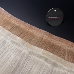 Venta al por mayor 100% Virgen Vietnamita Recto Premium Calidad PU Trama Cutícula Completa Extensiones de Cabello Humano Jerry Curl - Product Image 2