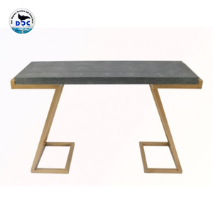 Mesa de Consola de Alta Gama DAPHOCO, Moderna, de Imitación de Piel de Tiburón, MDF, Latón Antiguo, Hierro, para Sala de Estar, Hotel, Vestíbulo - Product Image 6