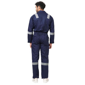 Overol de Trabajo de Algodón Transpirable de Alta Calidad al por Mayor, Uniforme de Trabajo Unisex de Alta Visibilidad, Traje de Construcción EN - Product Image 3