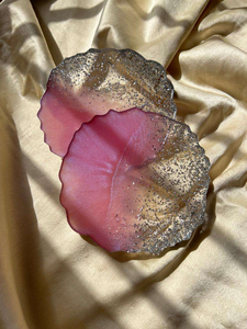 Ensemble de 4 sous-verres en résine personnalisables - Design en pierre pour bière, thé et café - Product Image 4