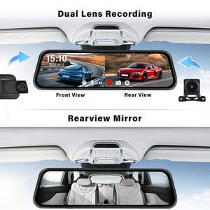 Camera gương chiếu hậu hai ống kính với góc rộng, ghi hình rõ nét ngày đêm, phát hiện va chạm cho ô tô - Product Image 3