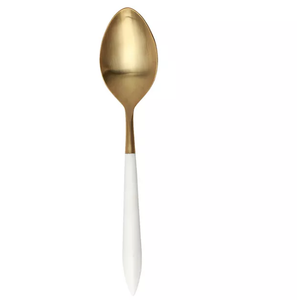 Cucharas y tenedores metálicos, juegos de cubiertos de acero inoxidable con mango pintado a mano para el servicio de catering del restaurante del hotel en casa - Product Image 6