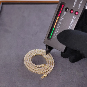 Cadena de tenis de moissanita de 3MM, oro de 10K, Vermeil, Base de Plata de Ley 925, cadena de diamantes, joyería de moda para mujer - Product Image 3