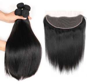Extensiones de Cabello Humano Virgen Remy Indio 100% Original, Color y Tamaño Personalizados, Paquetes de Cabello para Tejer Sin Enredos, Cabello Sedoso - Product Image 1
