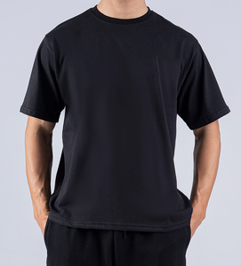 T-shirt de luxe 100% coton de haute qualité T-shirt surdimensionné à col rond avec logo imprimé personnalisé pour hommes - Product Image 2