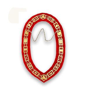 Collar Masónico Ajustable de Cadena, Metal Duradero, Diseño Elegante y Cómodo, Ideal para Ceremonias, Rituales, Eventos y Reuniones de Logia - Product Image 1