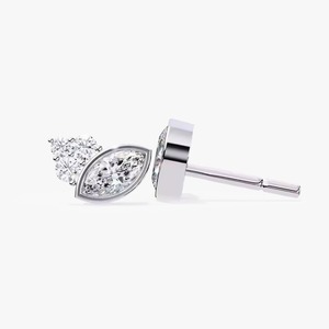 New Indian Manufactured Luxury Moissanite Marquise Cut Diamond <b>Earrings</b> for Women Certified Sustainable Fine Available For Sale - Product Image 3