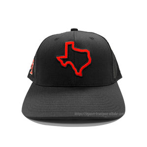 Custom Burgundy Texas State 3D Embroidery Trucker Hats <b>Sports</b> Caps in Corduroy for <b>Outdoor</b> <b>Accessories</b> Casual Style - Product Image 6