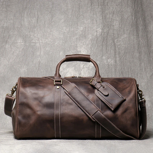 Sac de voyage en cuir de grande capacité Sacs de voyage d'affaires pour hommes avec poches à compartiments multiples - Product Image 3
