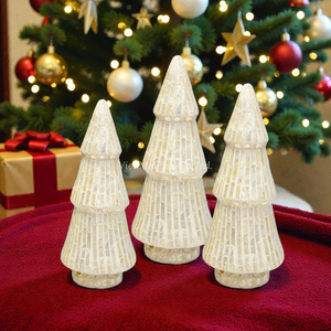 เครื่องประดับต้นคริสต์มาสทำมือจากเปลือกหอยมุกและแกนไม้ไผ่ สำหรับตกแต่งโต๊ะในช่วงเทศกาล ของตกแต่งบ้าน และของขวัญจากเวียดนาม - Product Image 1