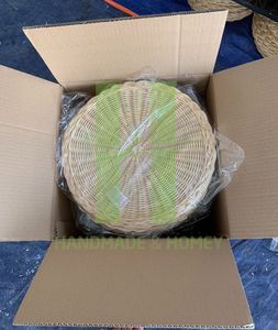 Nouvelle conception de dessous-de-plat en rotin naturel en forme de citrouille, décoration de table, fête d'Halloween, dessous-de-plat en osier tissé à la main provenant d'une usine du Vietnam - Product Image 4