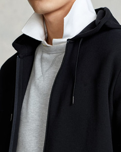 Premium black zip hoodie and jogger set for men featuring comfort style and versatile everyday by Marfa International - Product Image 3