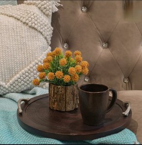 Plateau de service en bois de conception récente 2026, plateau rustique en bois pour collations, cupcakes, charcuterie, cadeau de pendaison de crémaillère au meilleur prix - Product Image 2