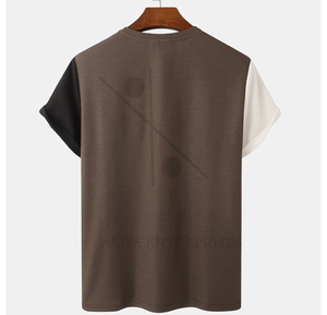 เสื้อยืดผู้ชายคุณภาพพรีเมี่ยมสำหรับชุดลำลองฤดูร้อนผ้าฝ้าย100% ผ้าถักพิมพ์โลโก้และสีตามสั่ง - Product Image 3