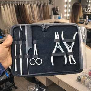 Gran Oferta: Kit de 6 Herramientas para Extensiones de Cabello y Abalorios, Juego de Alicates para Cuentas, Gancho para Micro Anillos I-Link, Enhebrador - Product Image 1