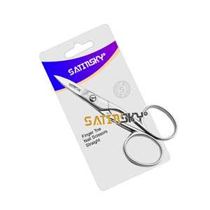 Tijeras Profesionales para Uñas de Dedos de Manos y Pies, Rectas, de Acero Inoxidable, con Mango de Cerámica, para Manicura y Cutículas, Calidad Premium de Fábrica - Product Image 1