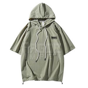 ชุดสั้นมีฮู้ดโอเวอร์ไซส์ของผู้ชายดีไซน์แบบกำหนดเองสำหรับกลางแจ้งสีทึบระบายอากาศสไตล์ลำลองสำหรับฤดูหนาว - Product Image 5