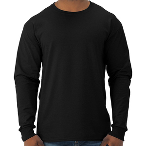 Camiseta de manga larga con diseño en blanco liso para hombre, ropa de hombre al por mayor, cuello redondo de alta calidad, manga larga para hombre - Product Image 1