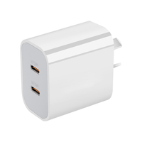 Chargeur USB C 40W 2 ports USB-C, alimentation PD 3.0, chargeur double 20W rapide pour iPhone 16 Pro Max, 15, 14, 13, 12