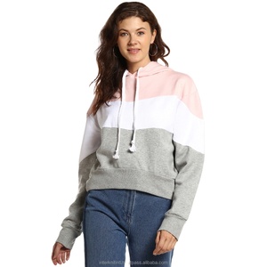 Sudadera con Capucha Gris y Blanca para Mujer, Sudadera Informal con Capucha, Logotipo Personalizado, Proveedor OEM - Product Image 1