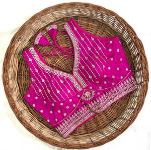 Designer Blouse With Sequence Zari And <b>Thread</b> Work - Product Image 6