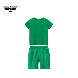 Men Solid Custom Color T-Shirt & Shorts Set Summer Casual Outfit Soft Cotton 2-Piece Clothing Set <b>Heat</b>-Transfer Printed - Product Image 2