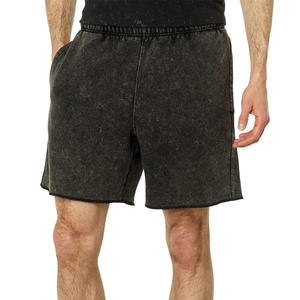 Shorts respirants de lavage à l'acide de produit tendance supérieur pour le dernier short de ceinture de cordon lourd de conception des hommes pour les hommes - Product Image 1