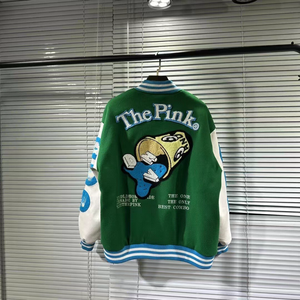 Haute qualité personnalisé hommes élégant Baseball en cuir véritable Patchwork Design brodé Chenille patchs avant Varsity vestes - Product Image 2