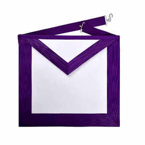 Affordable Price Allied Masonic Degrees Apron Custom Made <b>Purple</b> <b>Ribbon</b> Masonic Regalia Apron - Product Image 1