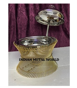 Plato de frotamiento diseño vintage comida para servir olla caliente gran calidad Acero inoxidable servir olla caliente para vajilla servir olla caliente - Product Image 3