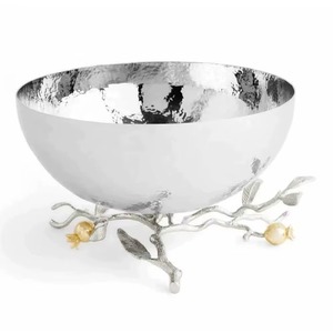 Bol décoratif en forme de papillon de ginkgo, finition or et argent, parfait pour les mariages, les fêtes et les cadeaux de pendaison de crémaillère, provenant d'Inde - Product Image 4