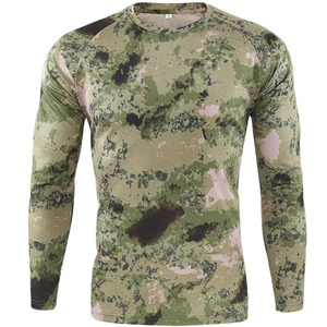 Camiseta Deportiva de Compresión de Manga Larga para Hombre, Cuello Redondo, Corte Holgado, Secado Rápido, Tejido Deportivo, Ecológico, Transpirable, Poliéster - Product Image 1