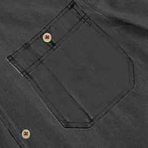 Camisas de mezclilla de manga larga para hombre, recién llegadas, ropa informal, cuello vuelto con bolsillo en el pecho, camisas de mezclilla para hombre - Product Image 3