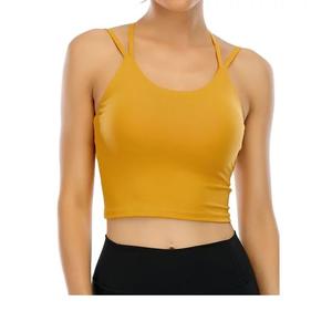 Nouvelle conception de la mode Logo personnalisé femmes décontracté côtelé recadrée débardeur entraînement Fitness femmes été haut court vêtements de gymnastique - Product Image 2