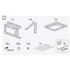 Soporte de Montaje de Acero SMA UMS_KIT-10 - Product Image 1