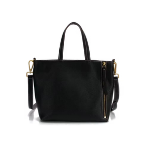 Sac fourre-tout en cuir véritable personnalisable pour femme, léger, avec fermeture éclair, imperméable, minimaliste, tendance, pour le travail, le bureau, les courses - Product Image 2