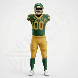 Nuevo Uniforme de Fútbol Americano Personalizado, Talla Grande, Impresión Digital, Manga Larga, Transpirable, 100% Poliéster, Corte Ajustado, con Logotipo - Product Image 1