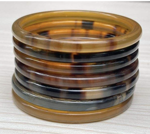 Natural Polished Animal Horn Cuff Bracelet 100% Organic Material Eco-Friendly Home Decoration Women's <b>Wristlet</b> - Product Image 2