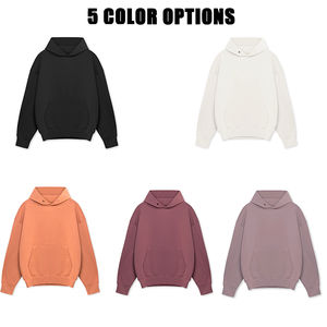 Venta al por mayor 100% algodón Invierno Polar moda OEM personalizado liso Sudadera con capucha de los hombres casual suéter suelto con capucha bordada en 3D - Product Image 6