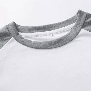 Men's Long Sleeve Raglan T-<b>Shirt</b> O-Neck Knitted <b>Slim</b> <b>Fit</b> Solid Color Casual <b>White</b> Gray - Product Image 3