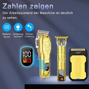 Kit de tondeuse à cheveux électrique pour homme, tondeuse à barbe sans fil, lame en acier inoxydable, IPX7, cadeau idéal pour lui - Product Image 3